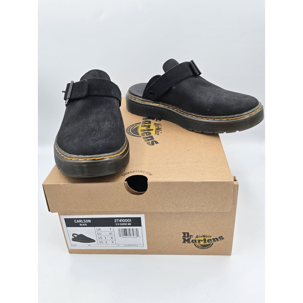 Dr. Martens Z2482* Women's Black Carlson Suede Slingback Mule Sandals Size 9‎ M